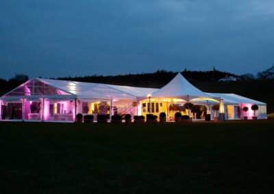 Marquees.Com | Marquee Hire Cheshire and North West | Oudoor marquee lighting
