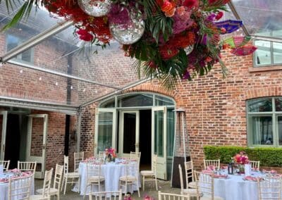 Marquees.Com | Marquee Hire Cheshire and North West | Wedding tables in clear span marquee
