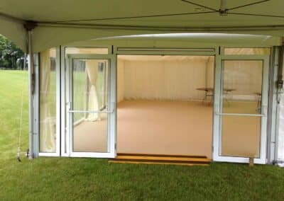 Marquees.Com | Temporary warehouse and long term marquee hire Cheshire and North West | Panoramic doors