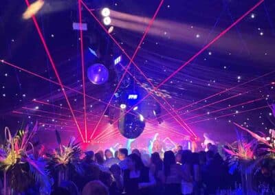 Marquees.Com | Temporary warehouse and long term marquee hire Cheshire and North West | Laser lights on dance floor