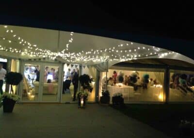 Marquees.Com | Temporary warehouse and long term marquee hire Cheshire and North West | Marquee lighting at night
