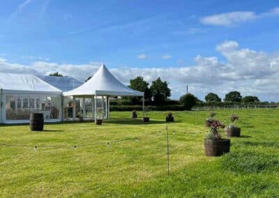 Marquees.Com | Temporary warehouse and long term marquee hire Cheshire and North West | Chinese hat pagoda marquee