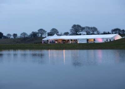 Marquees.Com | Pagoda and Sky Lounge Marquee Hire Cheshire and North West | Clearspan marquee by lake