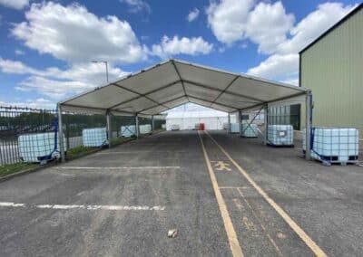 Marquees.Com | Pagoda and Sky Lounge Marquee Hire Cheshire and North West | Clearspan marquee for storage
