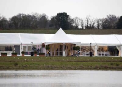 Marquees.Com | Pagoda and Sky Lounge Marquee Hire Cheshire and North West | Clearspan marquee entrance