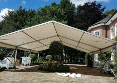Marquees.Com | Pagoda and Sky Lounge Marquee Hire Cheshire and North West | Clear span marquee erection