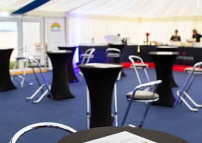 Marquees.Com | Temporary warehouse and long term marquee hire Cheshire and North West | Corporate marquee interior