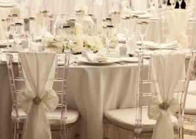 Marquees.Com | Temporary warehouse and long term marquee hire Cheshire and North West | Ice banqueting chairs