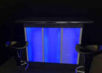 Marquees.Com | Temporary warehouse and long term marquee hire Cheshire and North West | Marquee bar blue