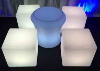 Marquees.Com | Temporary warehouse and long term marquee hire Cheshire and North West | LED furniture white