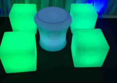 Marquees.Com | Temporary warehouse and long term marquee hire Cheshire and North West | LED furniture green