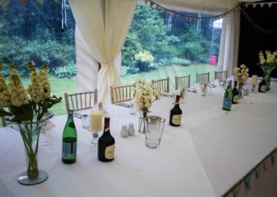 Marquees.Com | Temporary warehouse and long term marquee hire Cheshire and North West | Oval top table seats