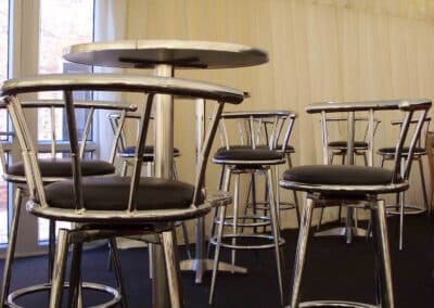 Marquees.Com | Temporary warehouse and long term marquee hire Cheshire and North West | Poseur chairs