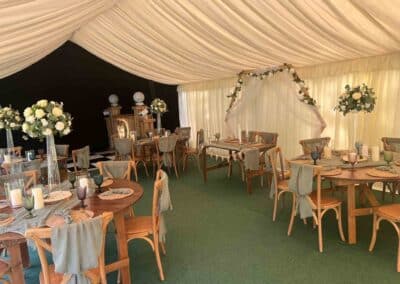 Marquees.Com | Marquee Hire Cheshire and North West | Vintage trestle tables