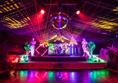 Marquees.Com | Temporary warehouse and long term marquee hire Cheshire and North West | Party marquee lit stage