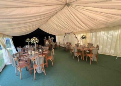 Marquees.Com | Temporary warehouse and long term marquee hire Cheshire and North West | Wedding marquee interior