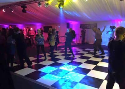 Marquees.Com | Modular and Clearspan Marquee Hire Cheshire and North West | Dancers on dance floor