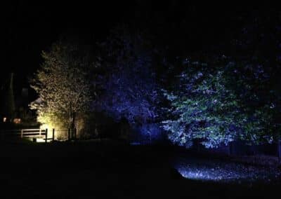 Marquees.Com | Modular and Clearspan Marquee Hire Cheshire and North West | Garden lighting at night