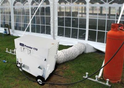 Marquees.Com | Modular and Clearspan Marquee Hire Cheshire and North West | Marquee heater
