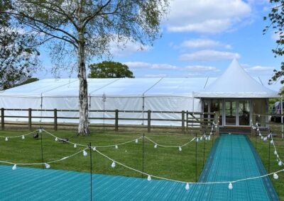Marquees.Com | Modular and Clearspan Marquee Hire Cheshire and North West | Walkway to marquee